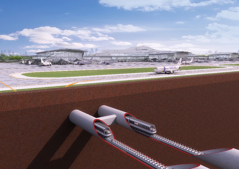 长沙磁浮东延线接入T3航站楼工程是世界首例采用盾构法施工的地下磁浮隧道。
