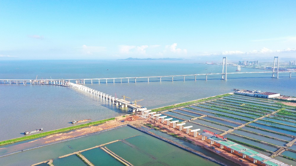 南中高速与深中通道正式跨海牵手。图片来源：广州交投集团