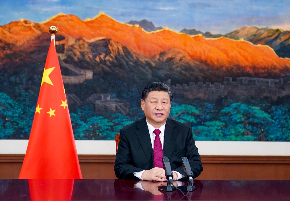 On January 25, 2021, President Xi Jinping attended the dialogue meeting 