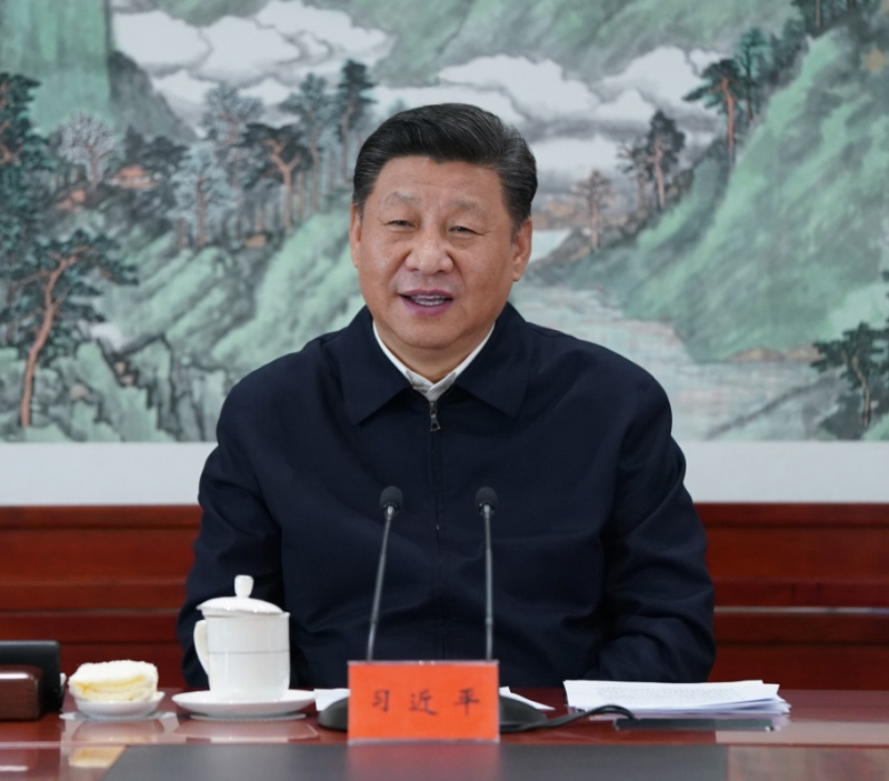 2019年1月25日，中共中央政治局在人民日报社就全媒体时代和媒体融合发展举行第十二次集体学习。中共中央总书记习近平主持学习并发表重要讲话。新华社记者 谢环驰 摄
