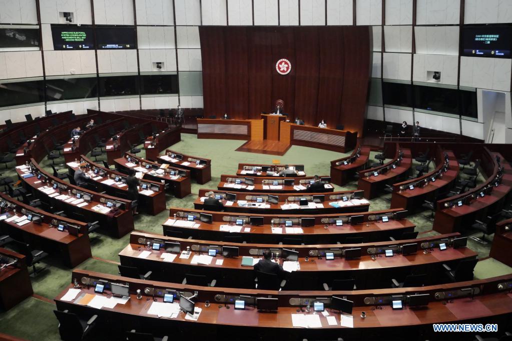 Hong Kong legislature resumes 2nd reading of electoral bill