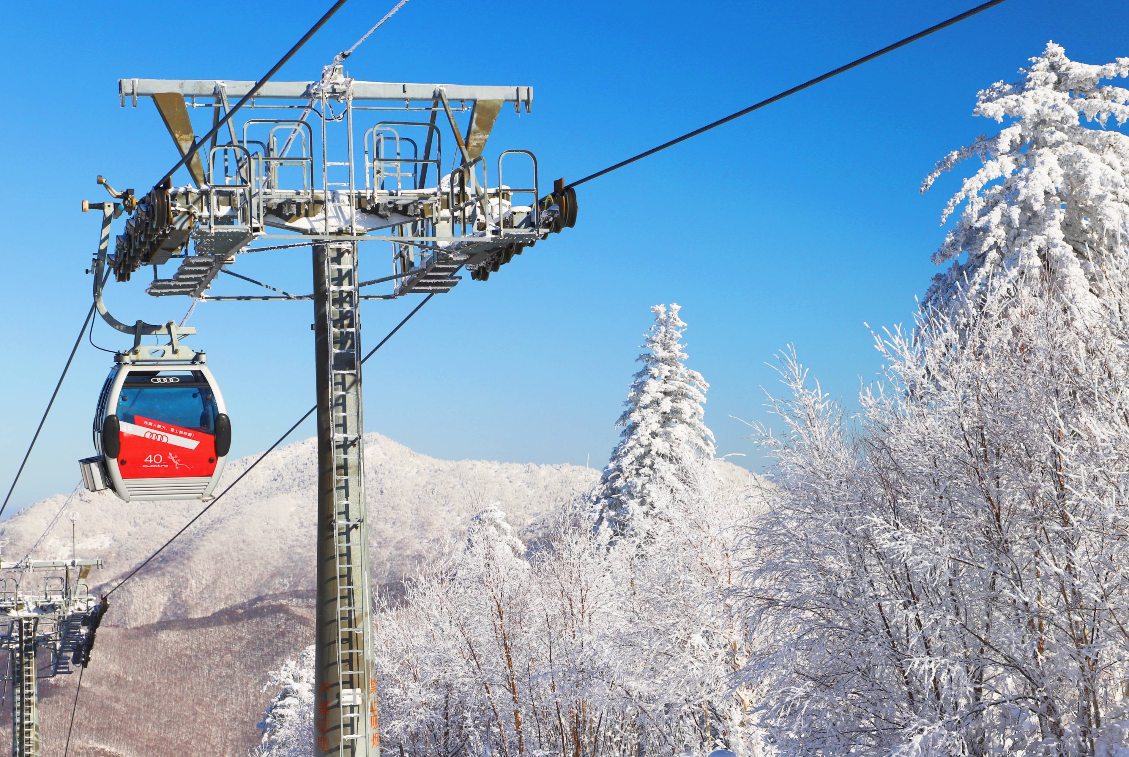 北大壶滑雪场索道图片