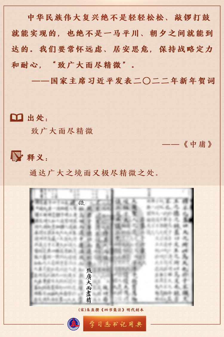 学习总书记用典丨致广大而尽精微