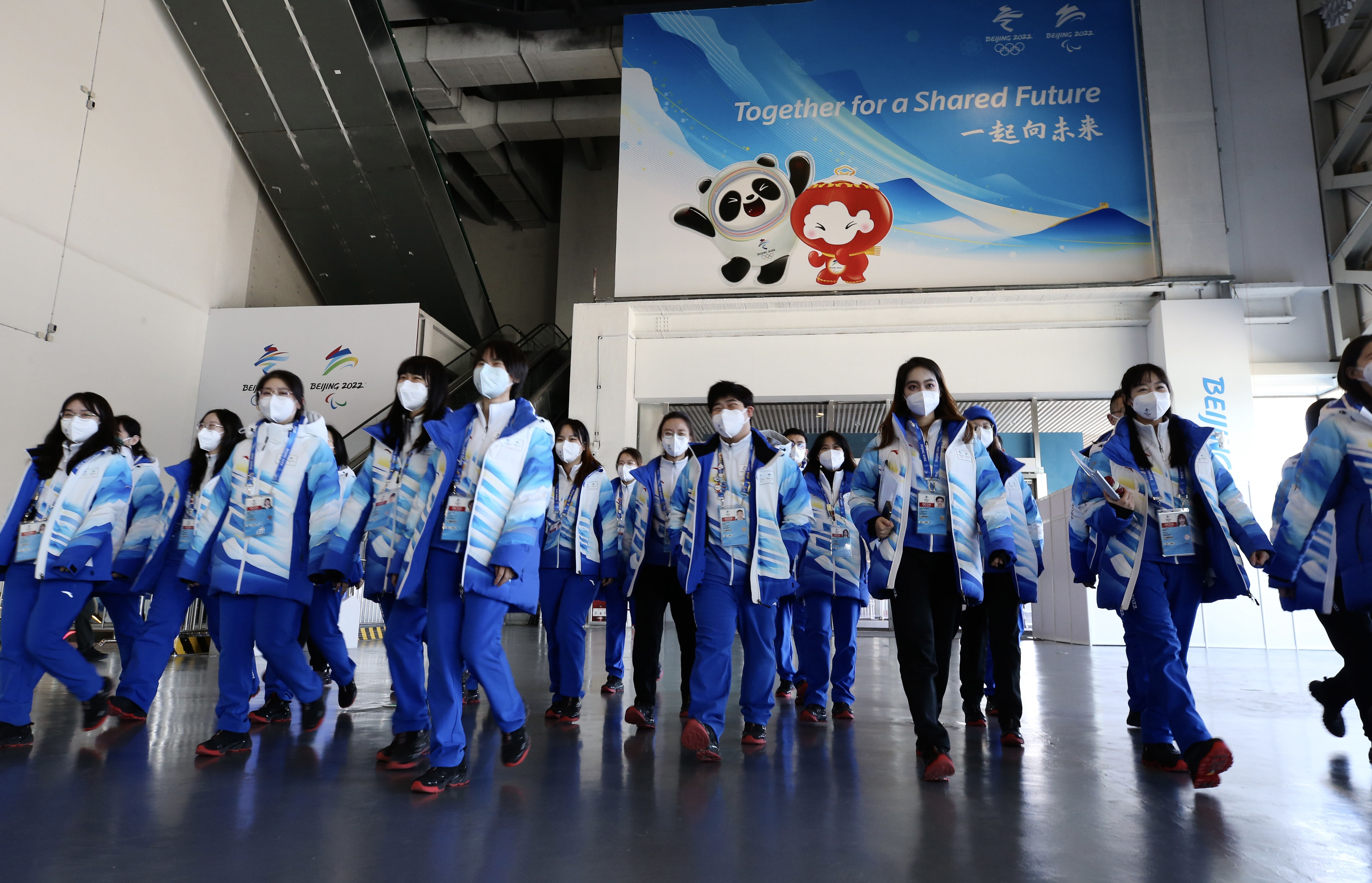 北京冬奥会志愿者合影图片