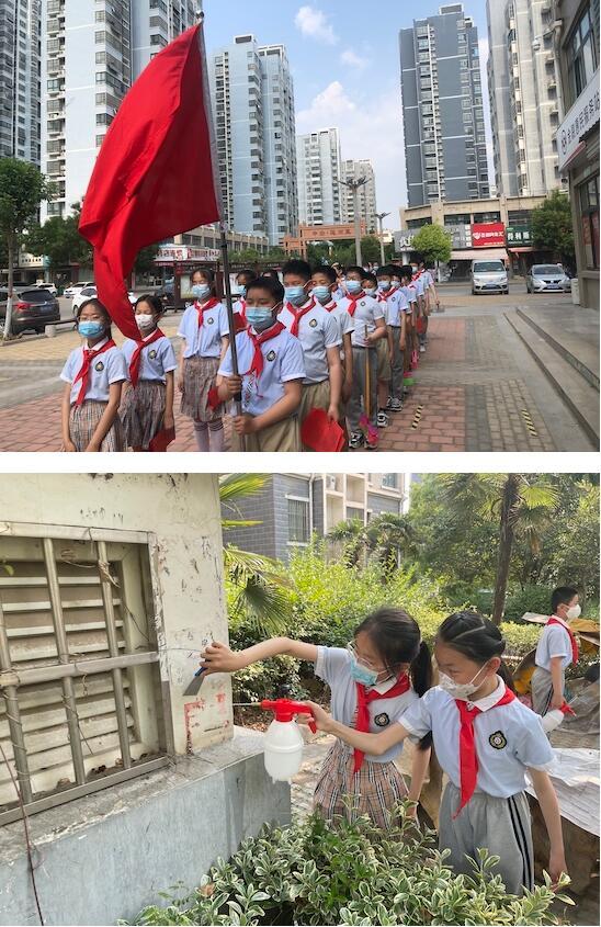 枣庄市市中区君山路小学“红领巾志愿行”走进道南里社区