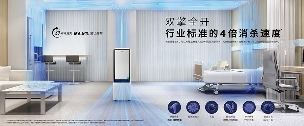 冠状病毒30分钟消杀率高达99.9% 美的“净击者”空气净化消毒机构筑医护级空气屏障