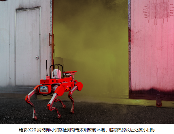 云深处发布“绝影X20-消防侦察机器狗”解决方案 跨越险阻 抗灾救援