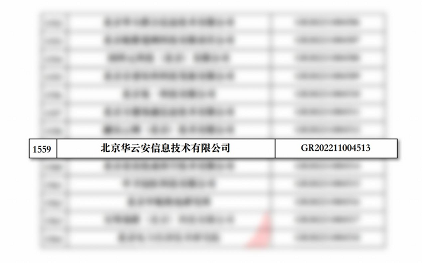 喜讯频传丨华云安荣获“国家高新技术企业” 认定