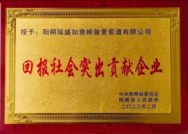 如意峰索道荣获阳朔县企业家大会暨招商引资工作动员会三项大奖