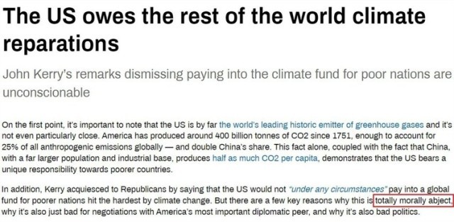 气候赔款！“这是美国欠世界其他国家的”